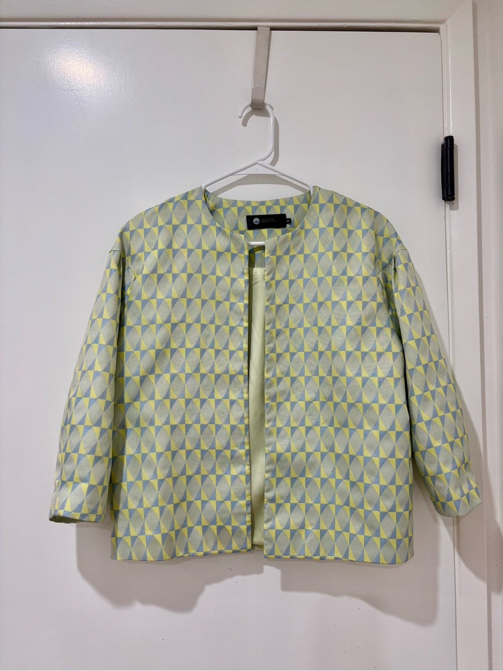 Ladies' Patterned Light Green Quilted thin Jacket